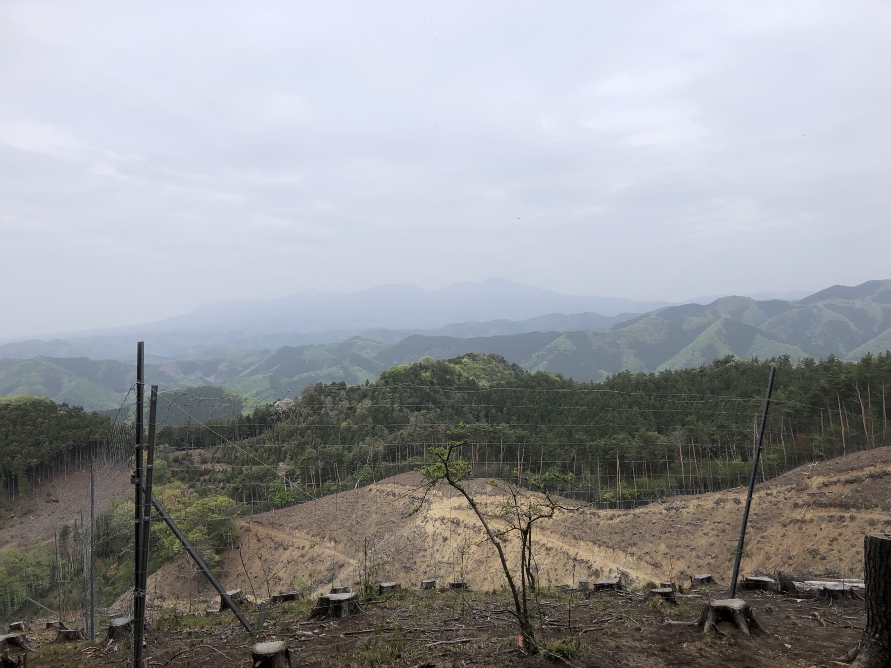 山頂から見渡す桐生周辺の山並み